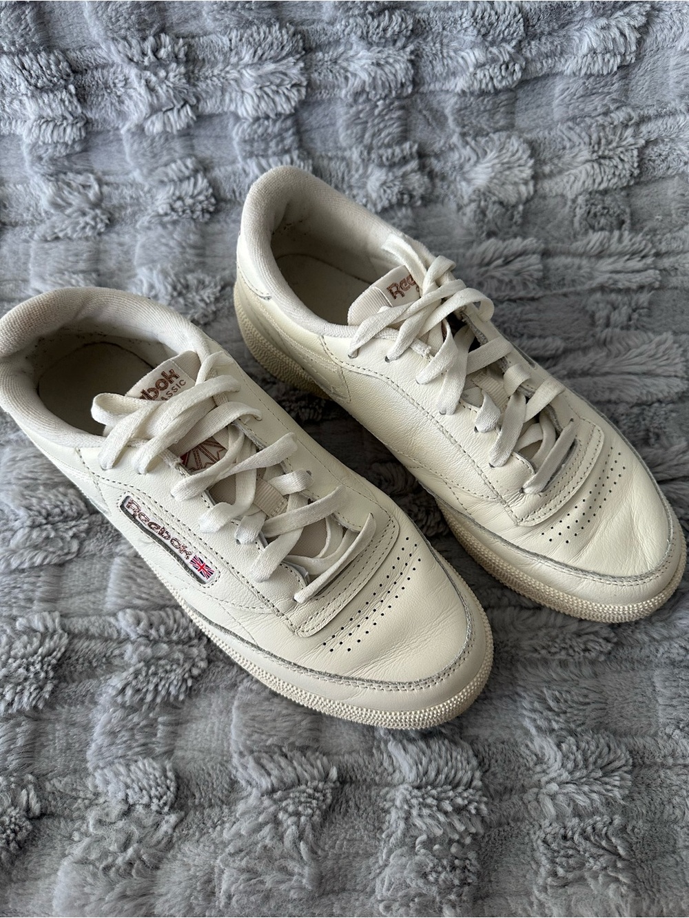 Reebok Classic Leather Sneakers in Off-White/Cream